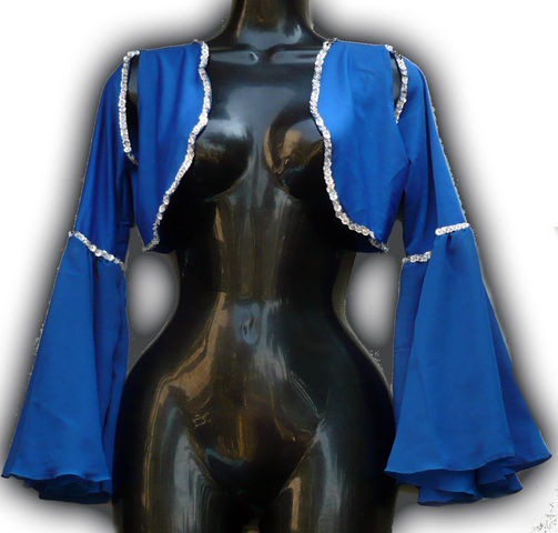 Bolerito en licra y chiffon cualquier color $300