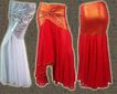 Falda VICTORIA en likra brillante y shiffon,colores varios $400 FDA18