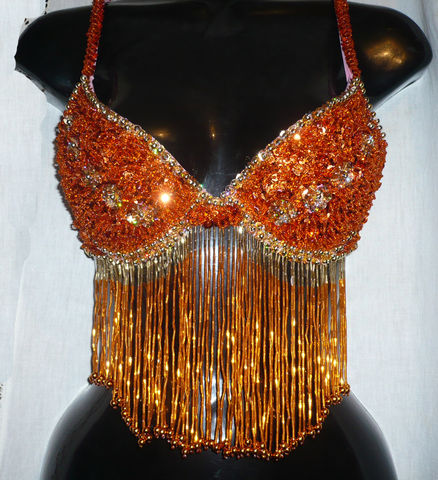 Bra naranja-oro flores $800