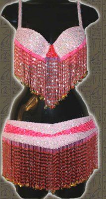 Traje blanco-rosa fosfo $1600