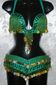 Conjunto laser esmeralda-oro $1100