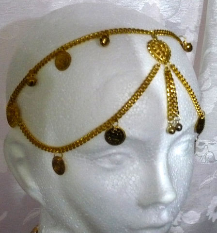 Acc. cabeza corazones dorado o plateado $170