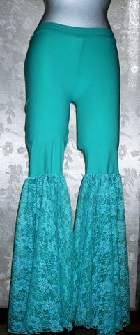 Pantalón en licra algodón y campana completa de encaje $400 PNT16