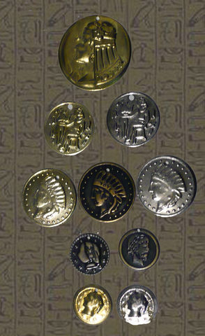 Monedas varias $50 ciento, $450 millar