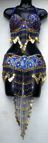Variante traje arcos azul rey con dorado $1600