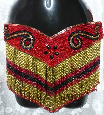 Fajilla rojo-negro-oro $800