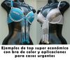 Bra urgente de color con aplicaciones, pedreria y flequillos $200