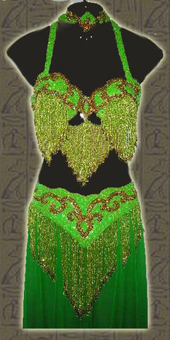 Traje verde fosfo $1600