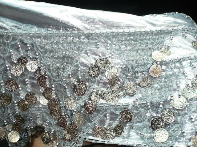 Caderin triangulos extra $650 lame plateado