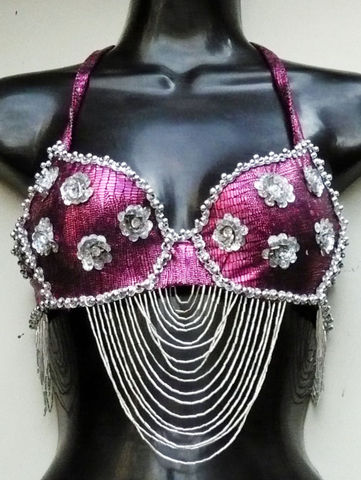 bra economico forrado en licra laser con flores y columpios $400