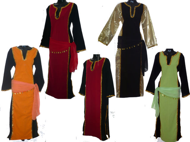 Galabeyas bicolor con pareito. colores varios en popelina strech, $800