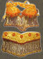 Traje amarillo-naranja $1600