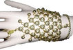 Pulsera guante flores pequeñitas dorada o plateada $170