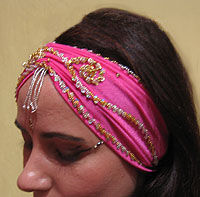 Didadema bordada en licra cualqueir color $130