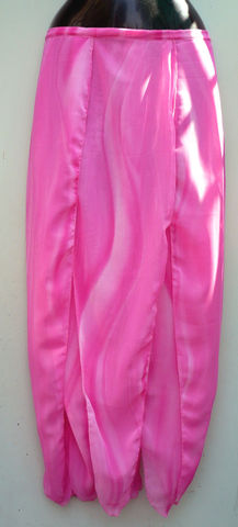Ejemplo de falda de petalos con tela estampada